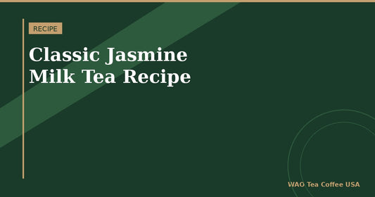 Classic jasmine milk tea recipe using loose leaf tea